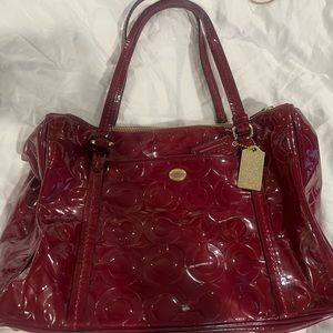 Red coach bag